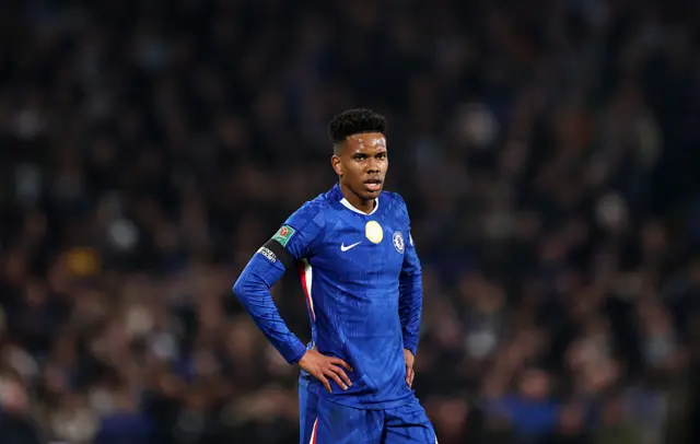 Estevao of Chelsea looks dejected