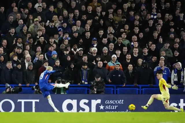 Chelsea's Alejandro Garnacho scores their first goal