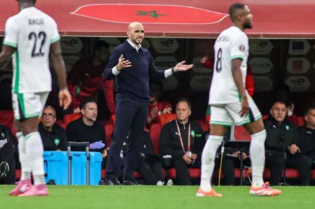 Morocco coach waves his arms in confusion