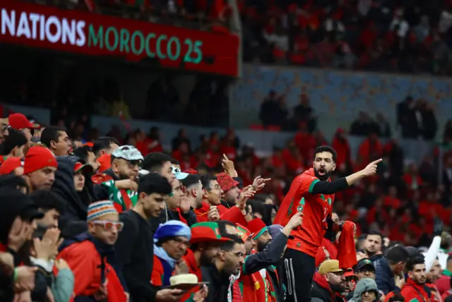 Morocco fans in the stands