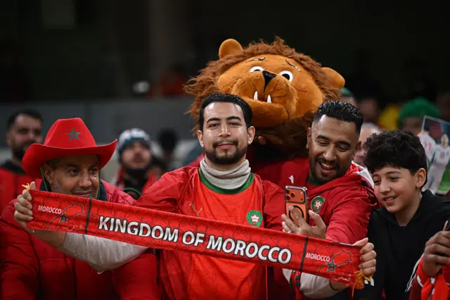 Morocco fans in the stands