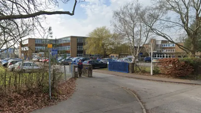 A Google Street image of a three-storey school.