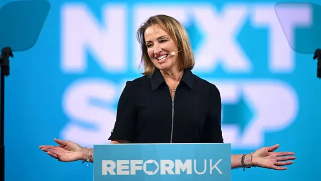 Sarah Pochin speaking at Reform UK conference