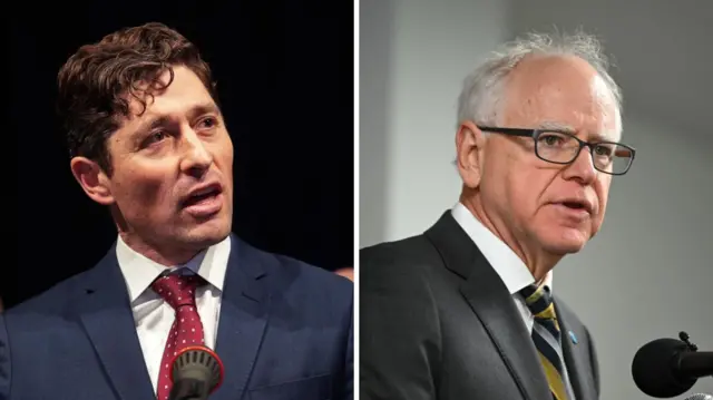 Minneapolis Mayor Jacob Frey (left) and Minnesota Governor Tim Walz (right)