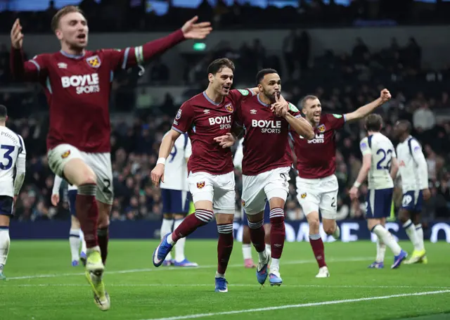 West Ham United's Callum Wilson celebrates