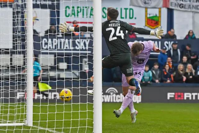 Freddie Draper of Lincoln City scores