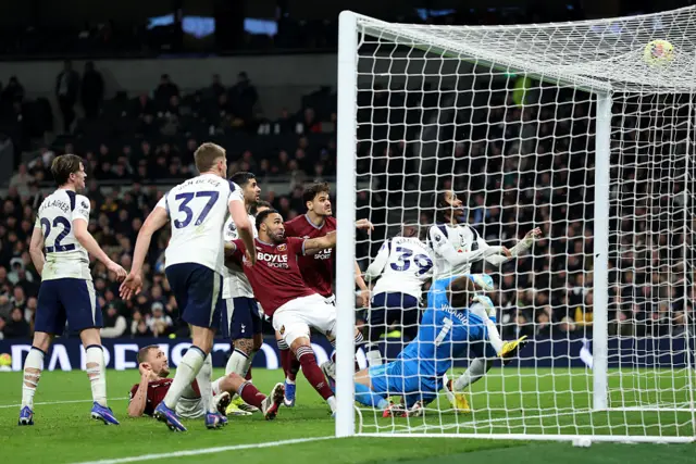 Callum Wilson of West Ham United scores his team's second goal