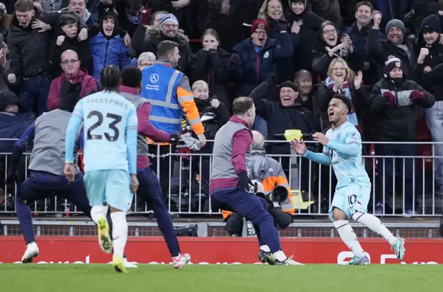 Burnley's Marcus Edwards celebrates scoring their side's first goal