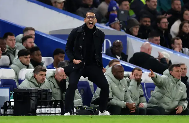 Liam Rosenior shouting on the sideline