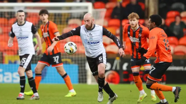 Action shot from the Scottish Cup match between Dundee United and Ayr United