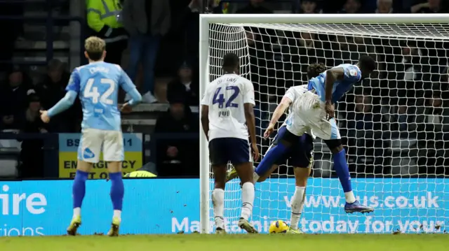 Patrick Agyemang scores for Derby