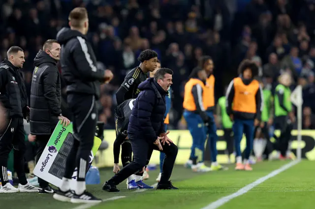 Marco Silva, Manager of Fulham, reacts
