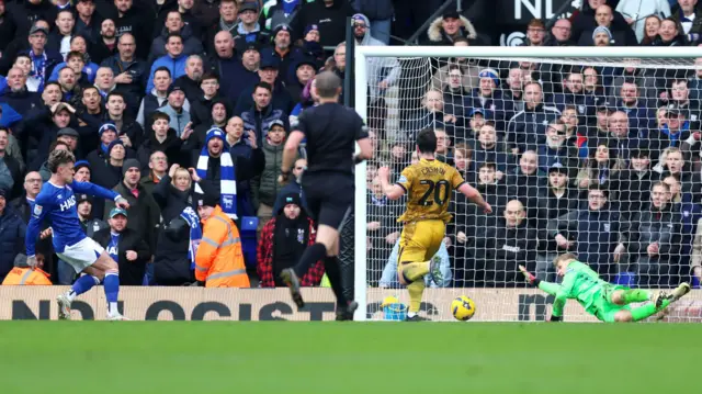 Sam Szmodics scores Ipswich's third against Blackburn