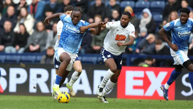 Preston v Derby match action
