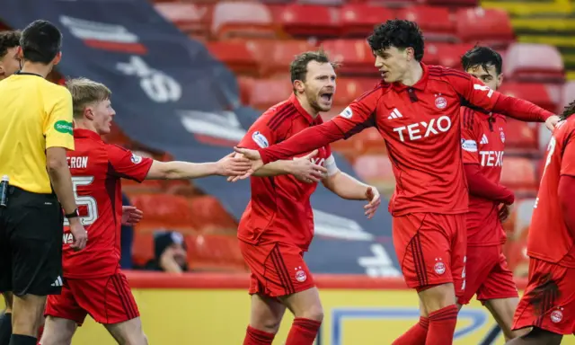 Aberdeen's Jack Milne's celebrate