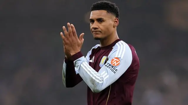 Ollie Watkins of Aston Villa applauds the fans