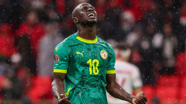 Sadio Mane celebrates victory