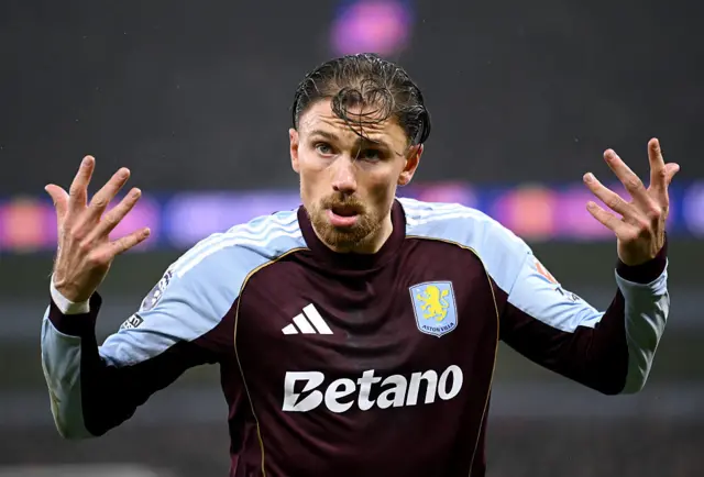 Matty Cash playing for Aston VIlla