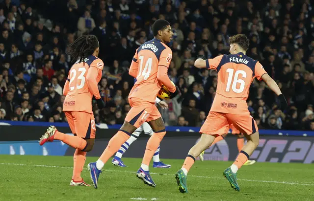 Marcus Rashford celebrates
