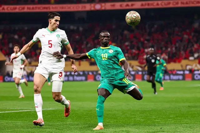 Sadio Mane playing for Senegal