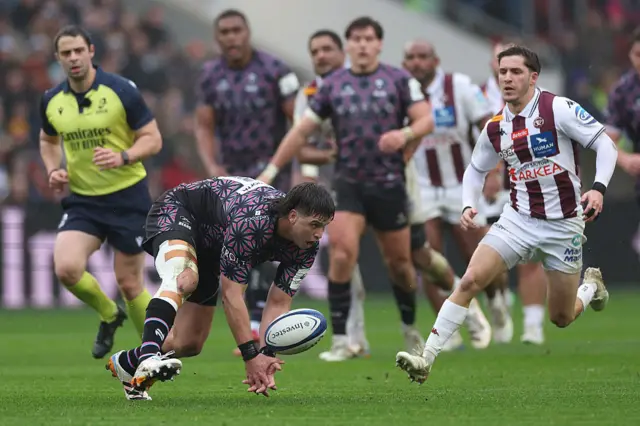 Benhard Janse van Rensburg struggles to collect a loose ball