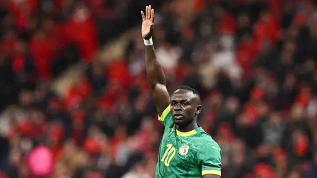 Sadio Mane playing for Senegal