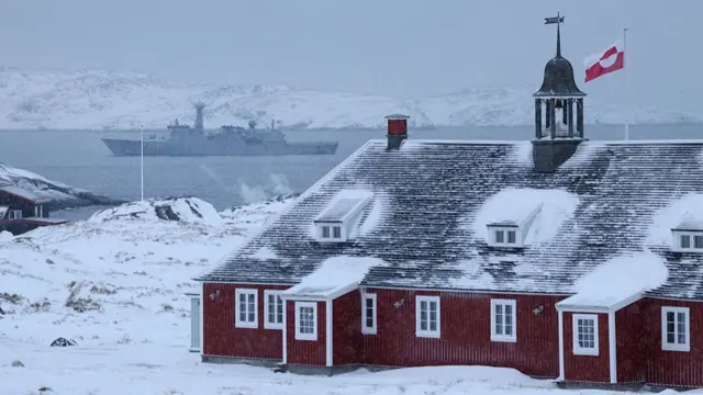 A snow-covered house in Greenland