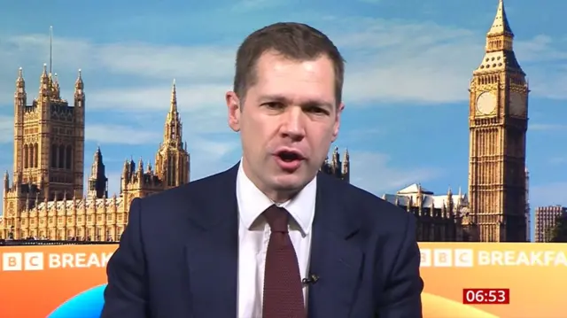 Robert Jenrick speaking to BBC Breakfast