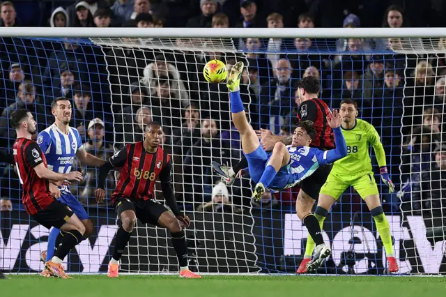Charalampos Kostoulas of Brighton & Hove Albion scores his team's first goal