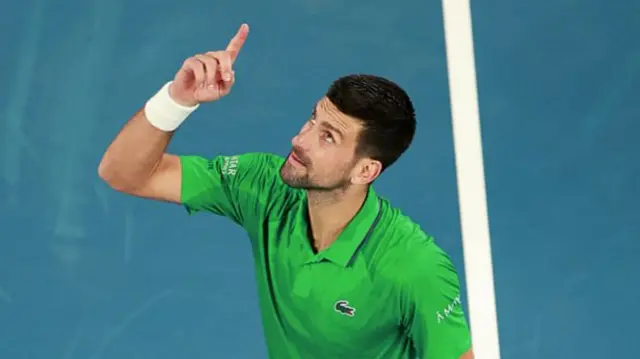 Djokovic celebrating