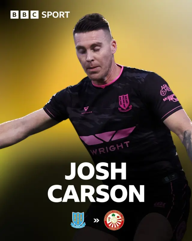 Josh Carson spent 18 months at Ballymena United after joining from Coleraine