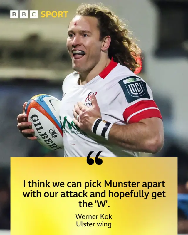 Werner Kok joined Ulster on a two-year deal last summer