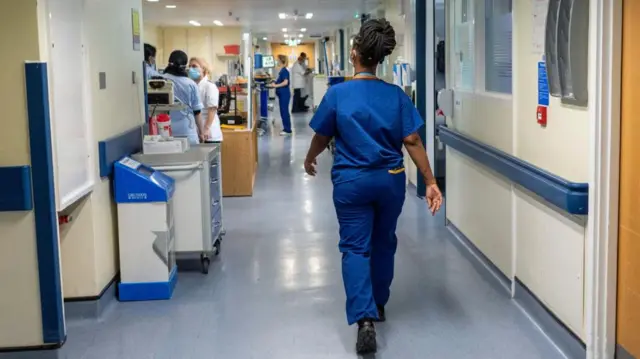 A general view of a hospital ward in England