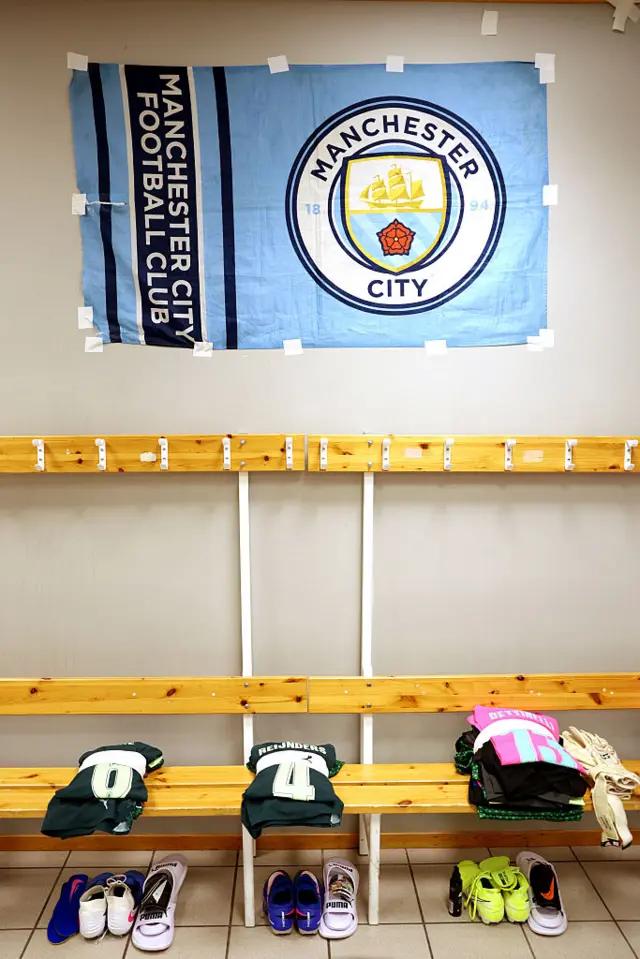 Man City away dressing room in Bodo