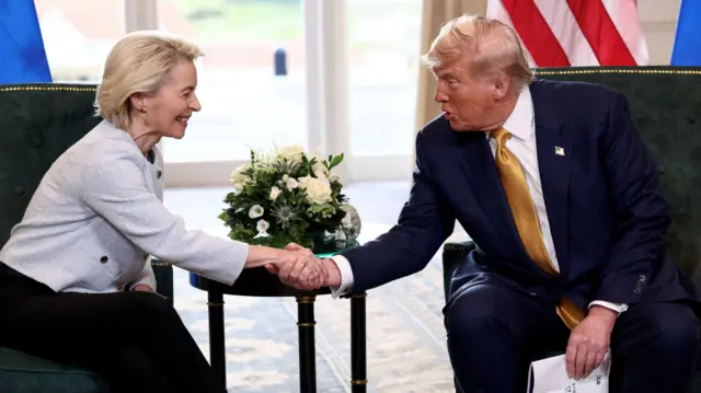 Donald Trump and Ursula von der Leyen