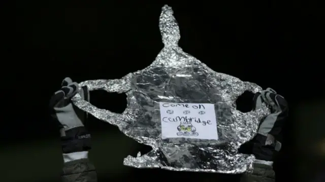 A tin-foil FA Cup at Cambridge United