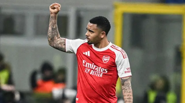 Gabriel Jesus celebrates