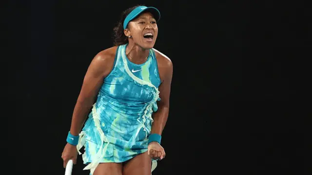 Naomi Osaka in action