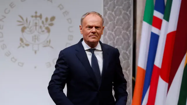 Polish Prime Minister Donald Tusk arrives for the Coalition of the Willing summit at the Elysee Palace in Paris, France January 6, 2026