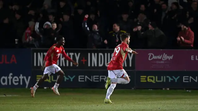Luke Garbutt celebrates