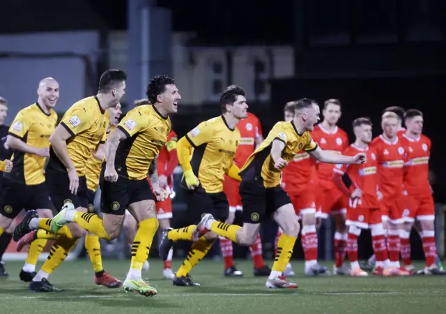 Carrick Rangers celebrate