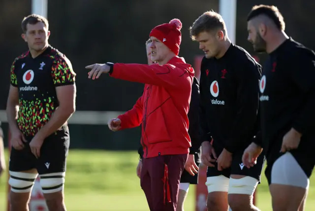 Steve Tandy in a Wales training session
