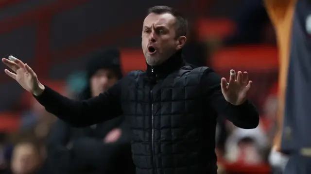 Charlton boss Nathan Jones during the 2-1 loss to Derby