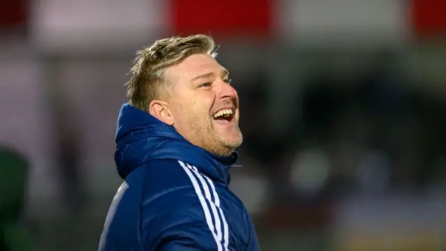 Karl Robinson laughing