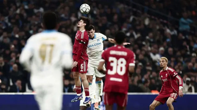 Action from Marseille-Liverpool game