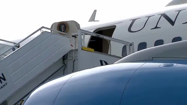Door of Air Force One plane.