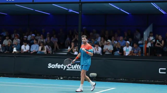 Cameron Norrie reacts