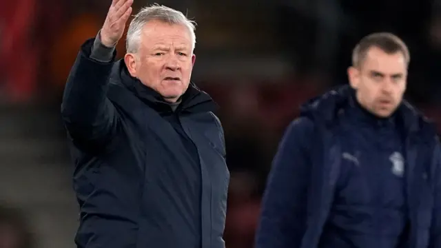 Chris Wilder on the touchline