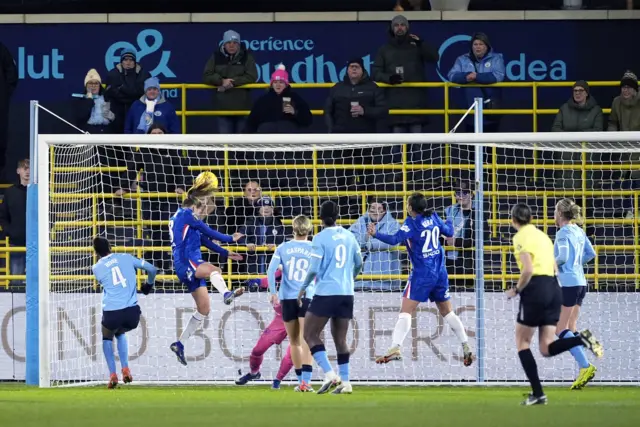 Chelsea's Wieke Kaptein scores their side's first goal of the game
