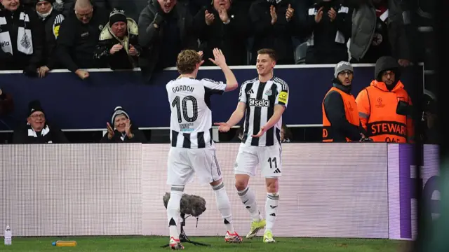 Gordon and Barnes celebrate